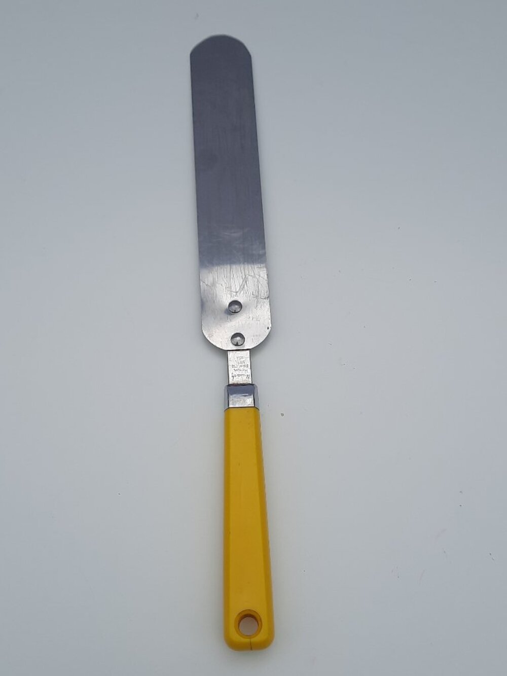Vintage Maid of Honor Yellow Handle Icing Spreader Spatula Stainless USA
